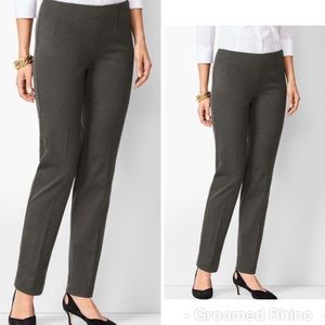 Talbots Petite Charcoal Ponte Knit Stretch Pants Size 6P